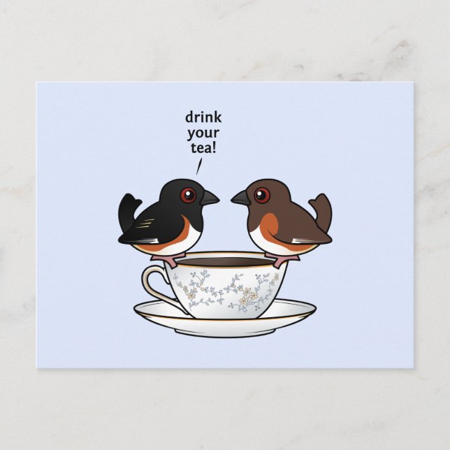 Cartão Postal Beba Seu Chá! (Frente)