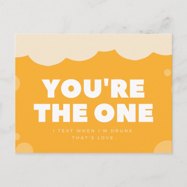 Cartão Postal Bebado Amarelo Funny (Frente)