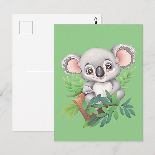 Cartão Postal Bebê Adorável Urso Koala (Frente/Verso)