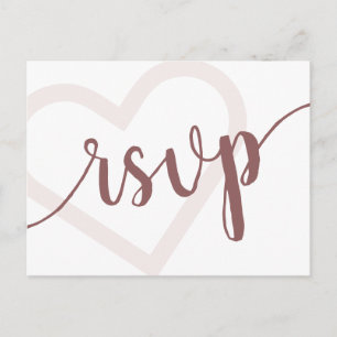 Cartão Postal Bebê Coração   Escrita Desert Rosa Taupe Flourish
