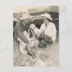 CARTÃO POSTAL BEBÊ DE COWBOY #48