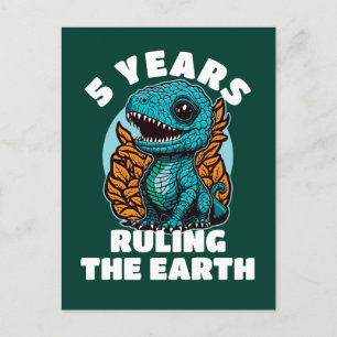 Cartão Postal Bebê Dinossauro Faz Cinco Anos