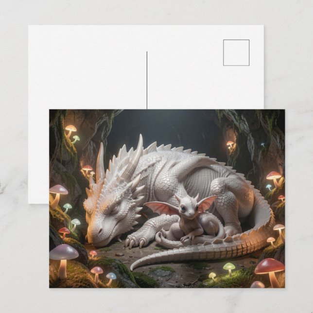 Cartão Postal Bebê Dragão (Frente/Verso)