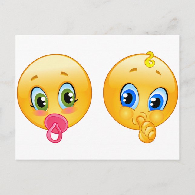 Cartão Postal bebê emojis (Frente)