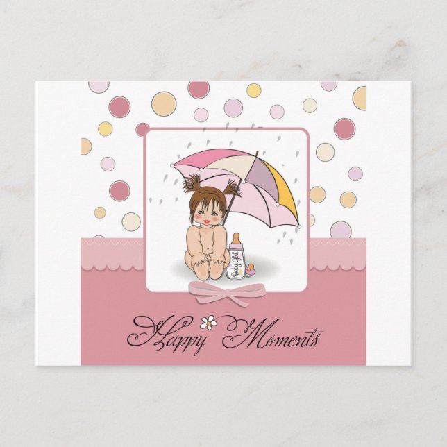 Cartão Postal bebê feliz (Frente)