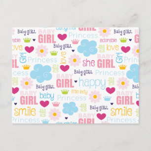 Cartão Postal Bebê Menina