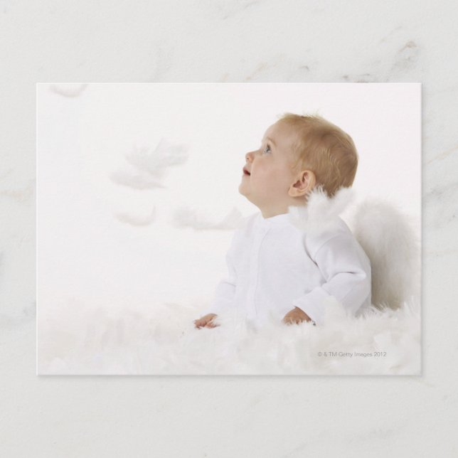 Cartão Postal Bebê vestido como anjo (Frente)