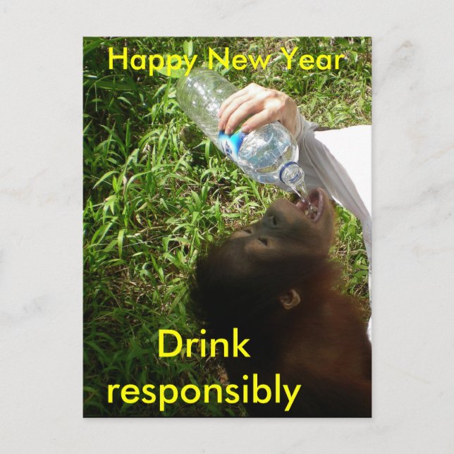 Cartão Postal Bebendo de celebração (Frente)