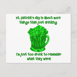 Cartão Postal Bebendo Engraçado de St Patricks na Irlanda