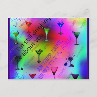 Cartão Postal Bebendo sobre você