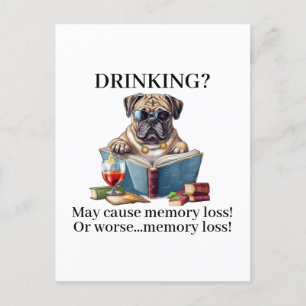 Cartão Postal Beber American Bulldog Pode Causar Perda de Memóri