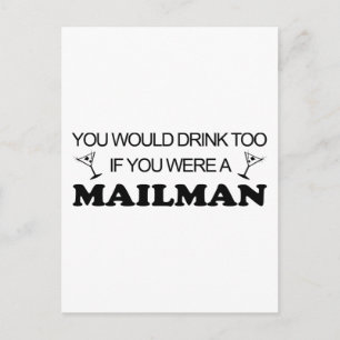 Cartão Postal Beber Também - Mailman