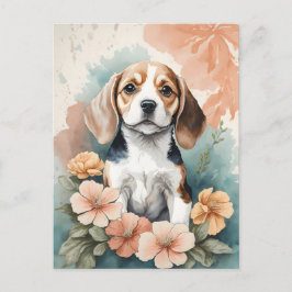 Cartão Postal Bebês-Cons | Beagle Puppy Adorável
