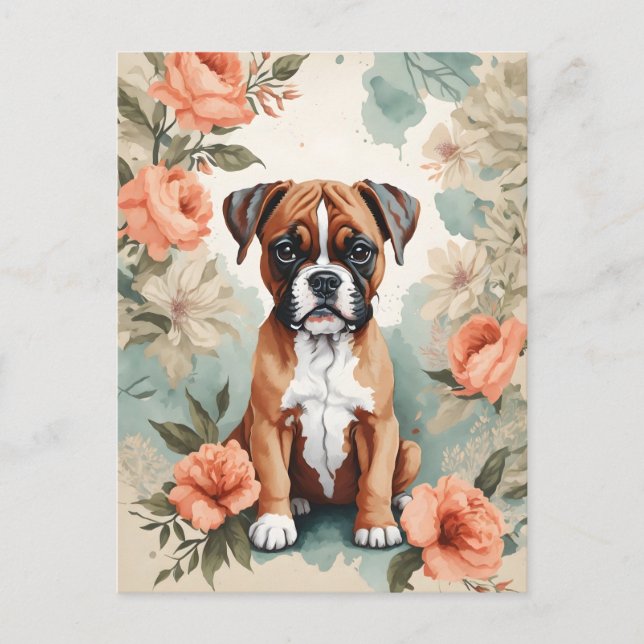 Cartão Postal Bebês-Cons | Boxer Puppy (Frente)