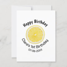 Bebês crianças 1º aniversário fatia de limão adici