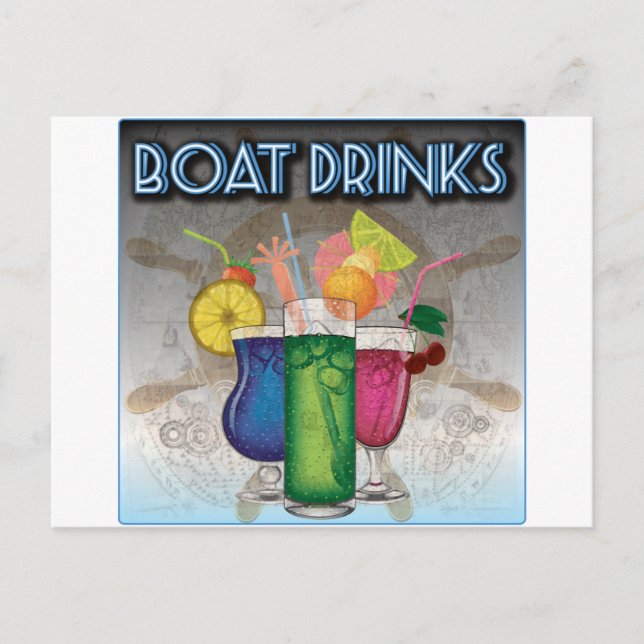 Cartão Postal Bebidas de Barco (Frente)