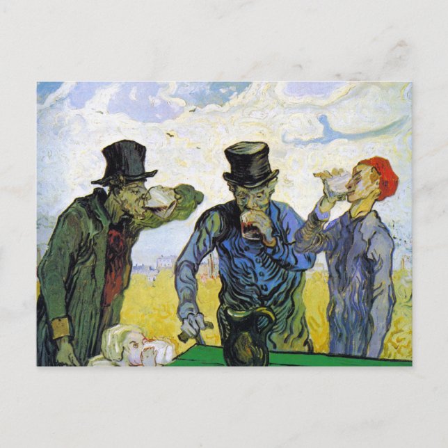 Cartão Postal Bebidas por Vincent van Gogh (Frente)