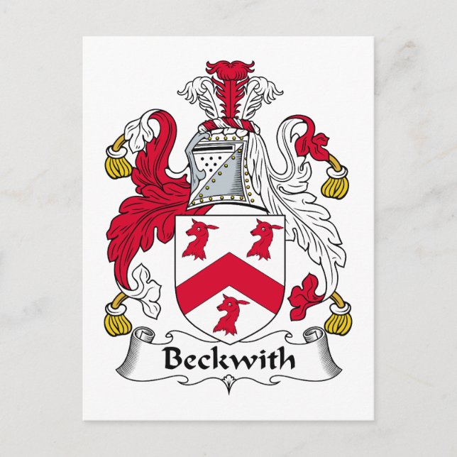 Cartão Postal Beckwith Family Crest (Frente)