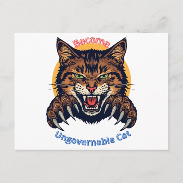 Cartão Postal Become Ungovernable Cat (Frente)
