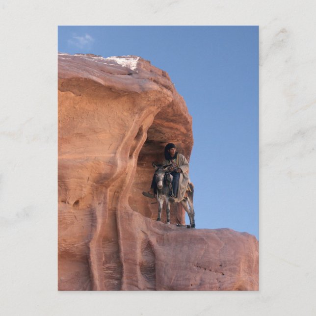 Cartão Postal Beduíno em Petra (Frente)