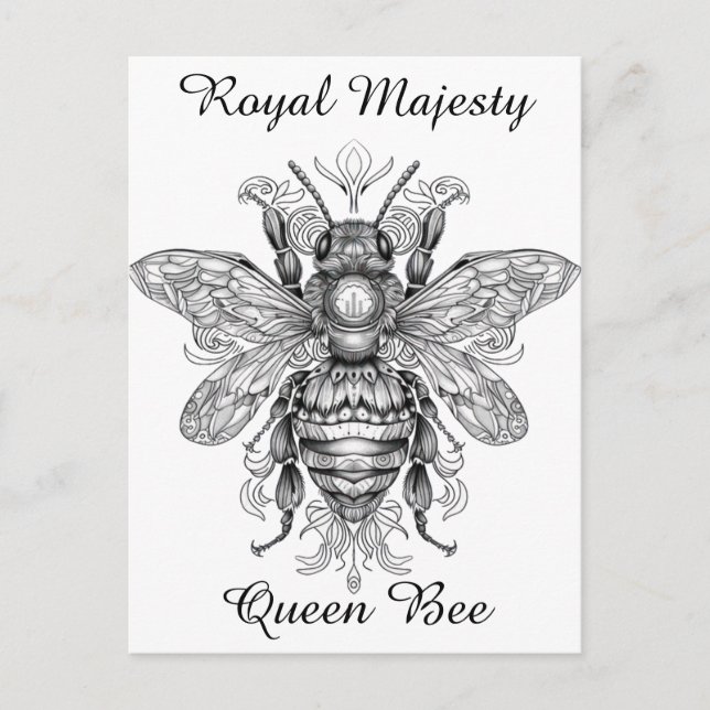 Cartão Postal Bee art (Frente)