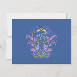 Cartão Postal Bee Kind Floral Design - Mensagem Motivacional