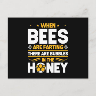 Cartão Postal Beekeeper Gift When Bees Are Farting