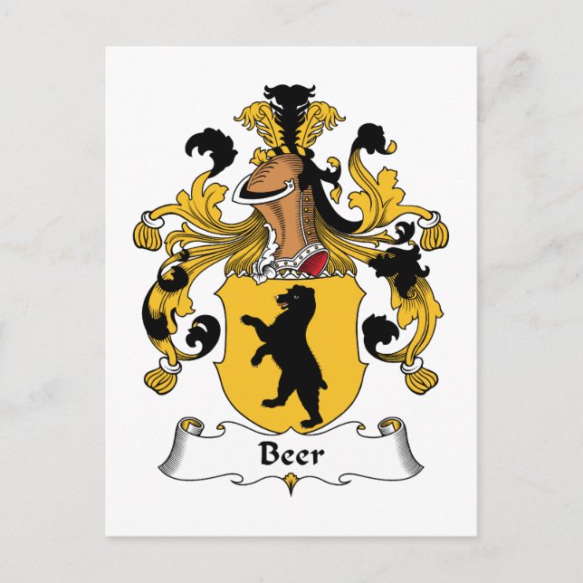 Cartão Postal Beer Family Crest (Frente)