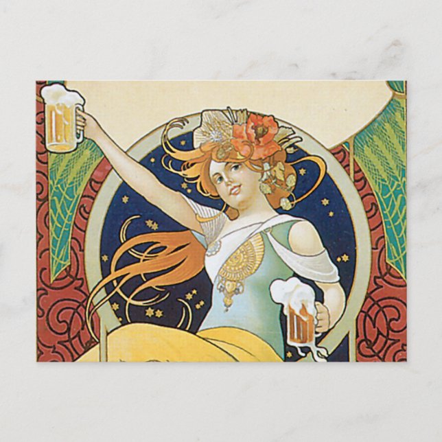 Cartão Postal Beer Nouveau (Frente)