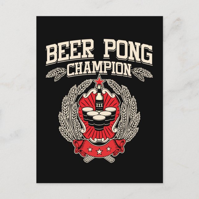 Cartão Postal Beer Pong Champion (Frente)
