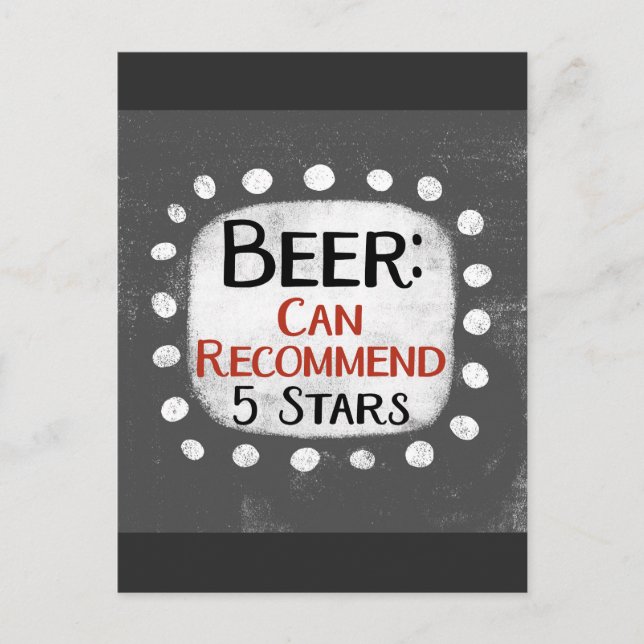 Cartão postal Beer Review 5 Estars (Frente)