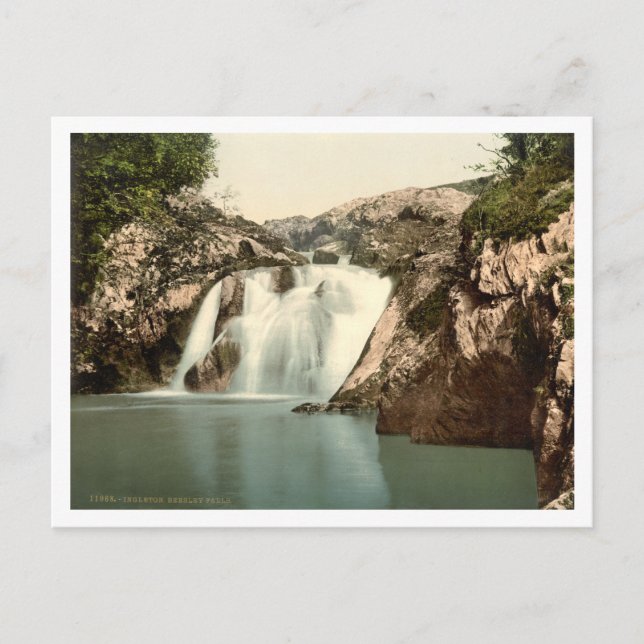Cartão Postal Beesley Falls, Ingleton, Yorkshire, Inglaterra (Frente)