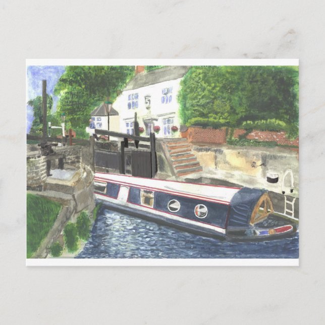 Cartão Postal Beeston Canal Lock House Nottingham (Frente)