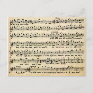Cartão postal Beethoven Symphony No. 9