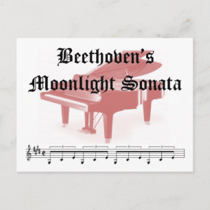 Cartão Postal beethovens monlight sonata presentes