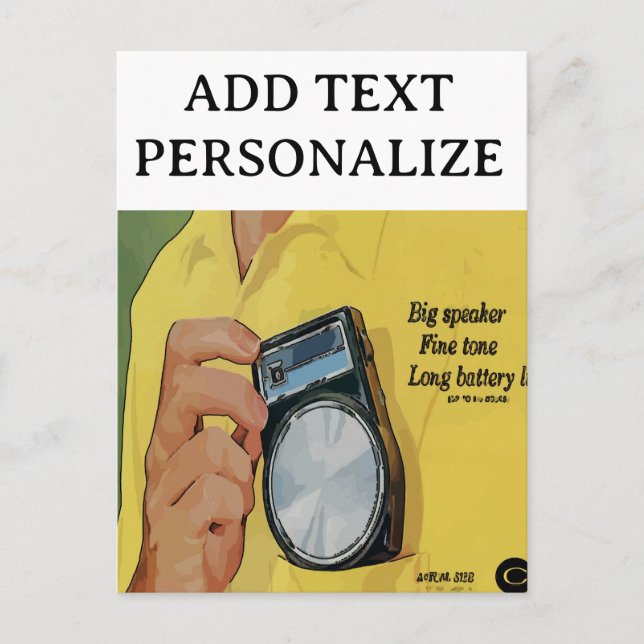 Cartão Postal Before Cell Phone, Transistor Radios (Frente)