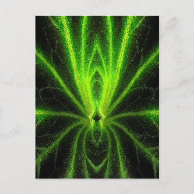 Cartão Postal Begonia Leaf Abstrato (Frente)