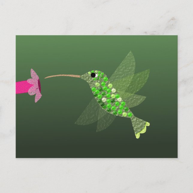 Cartão Postal Beija-flor (Frente)