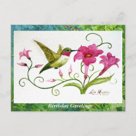Cartão Postal Beija-flor Cartão de Saudação