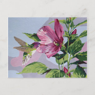 Cartão Postal beija-flor pintada