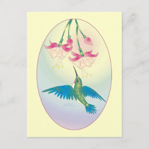 Cartão Postal beija-flor por SHARON SHARPE