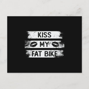 Cartão Postal Beija minha bicicleta de gordura ciclando Biker pe