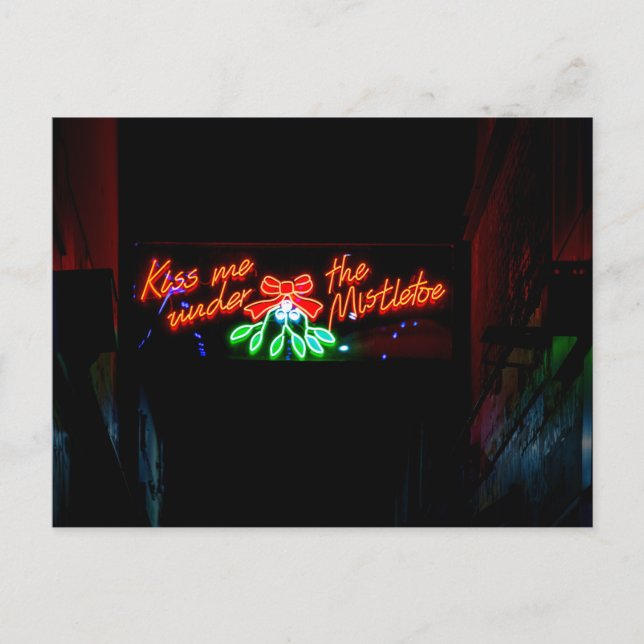 Cartão Postal Beije-me debaixo do Mistério (Frente)
