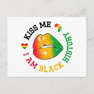 Cartão Postal Beije Me Eu Sou Mês da História Negra Afro-America