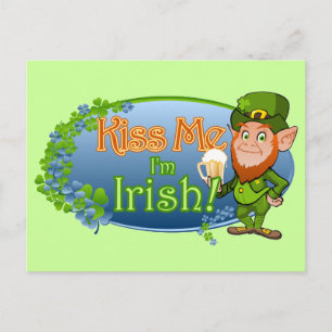Cartão Postal Beije Me, Sou Irlandês (Ver 2)