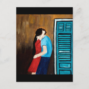 Cartão Postal Beijo. Amor.