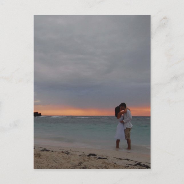 Cartão Postal beijo de praia (Frente)