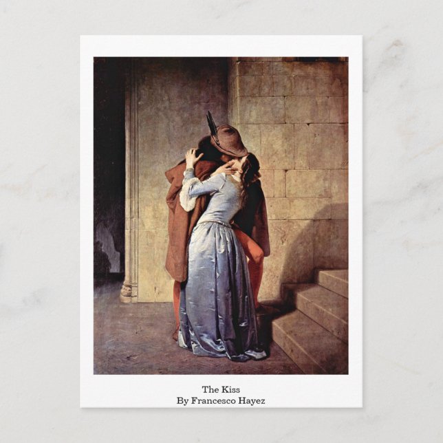 Cartão Postal Beijo Por Francesco Hayez (Frente)