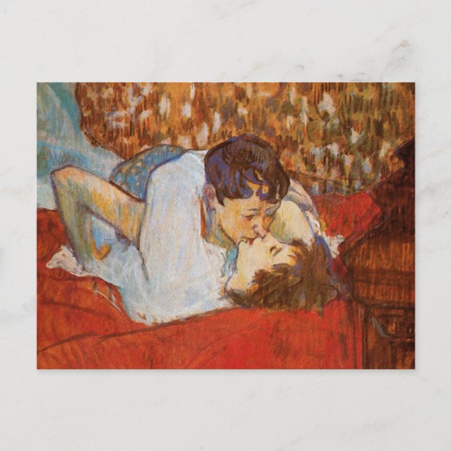 Cartão Postal Beijo por Toulouse-Lautrec (Frente)