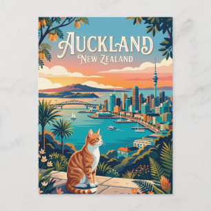 Cartão Postal Beira-mar de Auckland Nova Zelândia